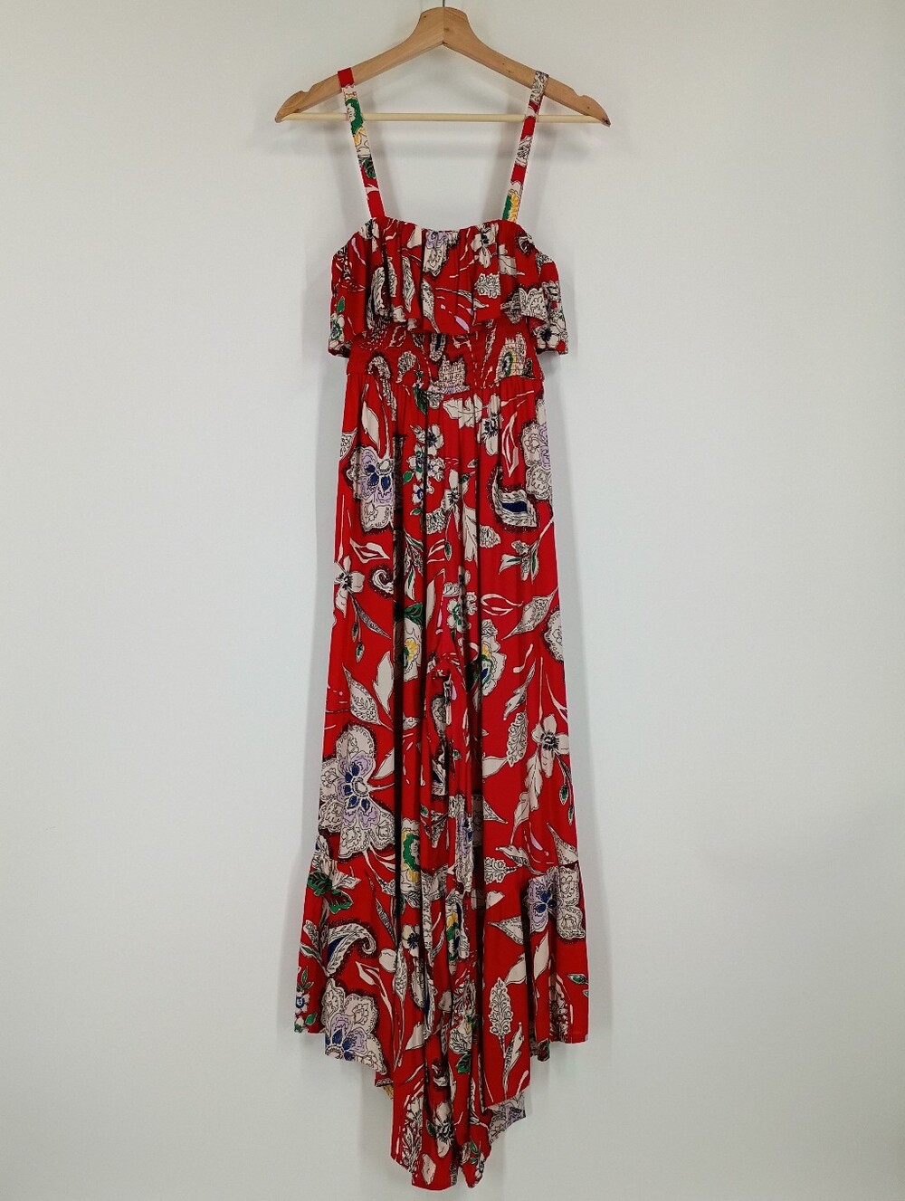 BOG Collective Floral Smocked Jumpsuit